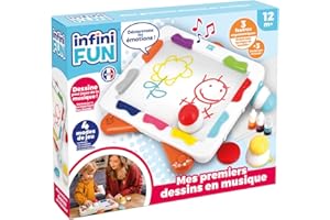 Infini Fun - Mes Premiers Dessins en Musique - Ma première oeuvre d'art avec Le Xylopad - Chevalet & feutres pour Enfant, bébé - Jouet créatif, Jouet d'éveil Premier âge - Dès 12 Mois