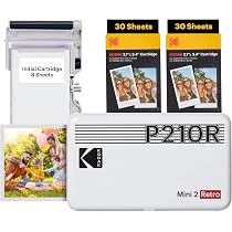 Imprimante photo portable KODAK Mini 2 Retro 4PASS (5,3 x 8,6 cm ...