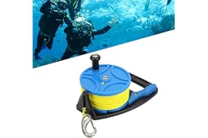 EIMSOAH Carretes de Buceo Carrete de Cuerda de Anclaje, Carrete de Dedo, Cable de 83 M para Buceo en el Exilio en Cuevas con Clip, para Buceo en el Exilio en Cuevas