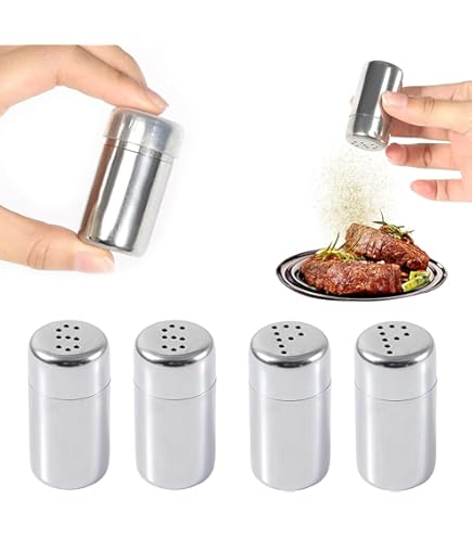 Set De 2 Mini Saupoudreurs En Acier Inox - Pour Sucre Glace, épices, Cacao, Farine, Avec Filtre Fin Et Couvercle Hermétique
