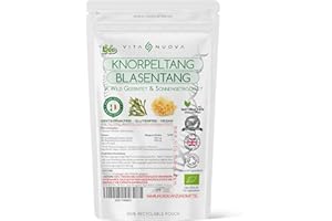 ‎TIME HEALTH Bio Knorpeltang (Irisch Moos/Irish Sea Moss) & Blasentang - 120 Kapseln - Wild geerntet & Sonnengetrocknet - In Irland gewachsen - Unberührte atlantische Gewässer - 92 essenzielle Nährstoffe - GMP
