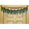 S2S Artificial Marigold & Mango Leaves Simple Door - Window toran/Door hangings/Festive Decorations | 1 Piece | (Yellow and Orange) (Length - 40 Inch)