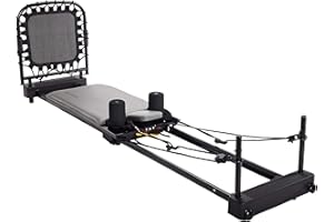 AeroPilates Home Studio Reformer 393 | All-in-One Pilates Home Workout System | No Extra Equipment Needed | Includes 5 Workout DVDs