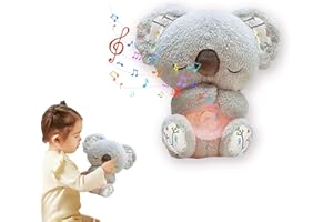 Xiujuers Lontra Che Respira, 25CM Koala che Respira, Pupazzi Che Respirano Koala, Orsetto Koala Rilassante, Peluche Koala Che Respira, Koala Che Respira Peluche, Regali per Bambini e Adulti (B)