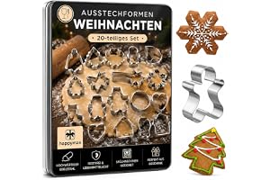 happymas 20-pieces julkakmått set – jul & XMAS – kakmått & kakmått