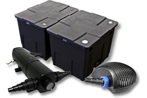 SunSun Kit de filtration de bassin pour 60000l avec 36W Stérilisateur et 40W éco Pompe