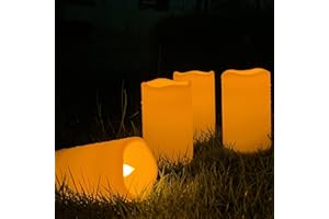 ‎SALIPT salipt Solar Kerzen für Außen, Solar Kerzen Outdoor Wasserdichte LED Kerzen flackernde flamme, solarkerzenlicht draußen Garten Partei Hochzeit Festival Dekoration, Flackern Warmweiß Licht, 4 Stück