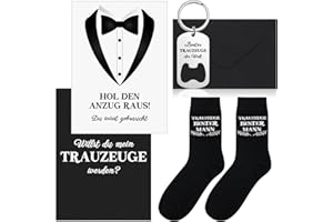 Otuuz Trauzeugen Geschenke Bester Trauzeuge Flaschenöffner Schlüsselanhänger Bester Mann Socken mit Karte Willst du Mein Trauzeuge Sein Trauzeuge Fragen Mann Geschenke (Trauzeugen)