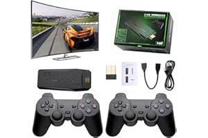 ASTARAMA Console de jeu rétro sans fil avec deux manettes sans fil 2,4 G, 9 émulateurs classiques, 20 000 jeux classiques intégrés, sortie HDMI 4K HD