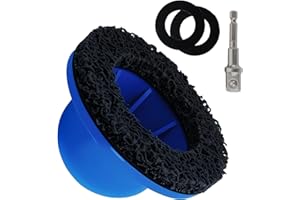 GOMETY Radnabenschleifer Auto, 90-150 mm Radnabenreiniger, Topfschleifer Radnabe Reinigen Schleifen Entrosten, Kugelkopfschleifer Blau mit 1/2" Vierkantantrieb und 2 Stahl Schleifteller für Kfz Moto
