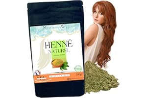 MYSTERIOUS WAY Henné coloration végétale cheveux 200gr en poudre - teinture avec reflet - anti chute - soins brillance Anti Poux et pellicule | plantes naturel (Naturel)