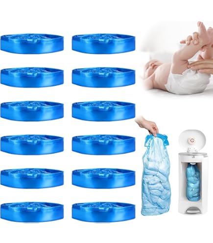 Recambios Para Papelera De Pañales Angelcare - Lote De 6 Bolsas, Sellado Anti-Olor, Fabricado En Francia