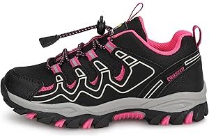EGGSEED Girls Trainers Water Repellent Trail Running Sneakers Non-Slip Walking Shoes Size 9UK(27EU)-5.5UK(39EU) - for Active Little Girls,Big Girls & Teenagers