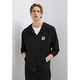 MVJNS Logo Baskılı Fermuarlı Kap&uuml;şonlu Siyah Sweatshirt 0S10193-900