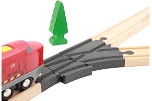 Locorico - Aiguillage Amovible pour Train En Bois Compatible Brio (Virage à Droite)