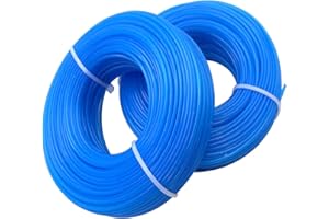Zeqeey Diameter 1.6mm Total 100m Grass Trimmer Line Nylon Round Rope Grass Weed Trimmer String Line for Park Garden, 50m x 2 Pcs