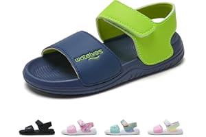 WateLves Sandalen Mädchen Jungen Badesandalen Kinder Sommerschuhe Weiche Dicke Sohle Rutschfeste Mit Klettverschluss Sandals Kids für Drinnen und Draußen