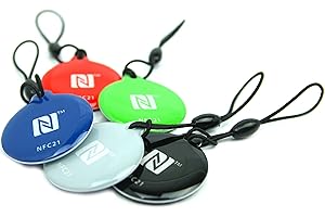 NFC21 5 NFC portachiavi | 888 Byte | NFC Tags Key Style | 5 colori |per gli smartphone NFC
