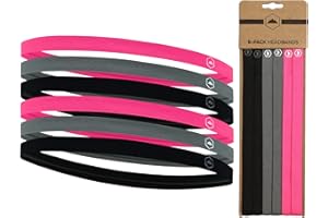 Tough Headwear Men's Thin Elastic Hair Band – Sports Headband Men Women – Hair Bands Set – Sports Hair Band Boys for Running Football Training