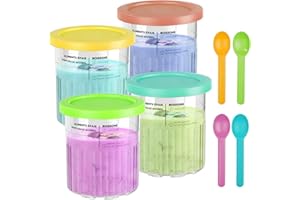 Yitriden 4er-Set Creami Behälter, Eisbehälter für Speiseeis mit Deckel für Ninja Eismaschine, spülmaschinenfest, für NC501 NC500