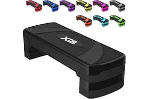 ‎XN8 SPORTS XN8 Stepper Height-adjustable stepper with 3 levels -10cm, 15cm, 20cm Non-slip home trainer and aerobic stepbench compact training device for gymnastics, fitness, jumpstep, workout