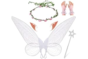 23GUANYI Feenflügel Erwachsene, FeenFlügel Kinder, Feen Flügel Damen Erwachsen Flügel Kostüm Fairy Wings für Karneval Geburtstag Rollenspiele Comic Con Themed Party (Ohne Licht)