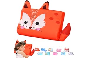 LUKIUP Schlummerkids Kissen, 45X27CM Schlummerkids, Niedliche Tiere Kinder Kissen Memory Atmungsaktiv Komfortkissen Schaum Ergonomisch fur Kinderkissen ab 3 Jahre (Fuchs)