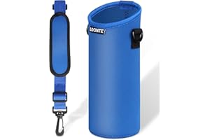 LOCINTE Custodia per bottiglia d'acqua con tracolla regolabile, in neoprene, compatibile con starter set, borraccia non inclusa (blue)