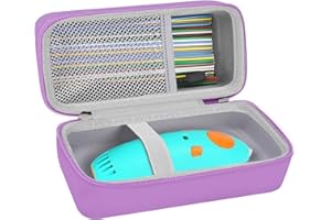 Leayjeen Storage Case Compatible with 3Doodler Start+ Essentialsfor 3D Pen Set for Kids,3D Pens Storage Organizer Carrying case Fit for 3D Printing Pen(Case Only)-Purple