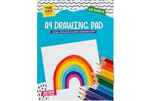 THE BOX A4 Drawing Pad 60 Sheets – Multi-Purpose Sketch Book for Kids and Adults – Essential Drawing Pad for School, Home, and Creative Projects – Versatile A4 Sketchbook for Everyday Use