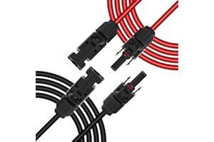 GELRHONR 14AWG Solar Panel Extension Cable with Female and Male Connectors,Solar Panel Adaptor Kit for Solar Panels, Photovoltaic Systems(Male to Female) (5M/16Ft)