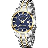 London Fog Regent Collection Analog Quartz Watch for Men with Round Dial and Stainless Steel Strap, Metal Case, Date Display, Luminous Hands & Hour Markers, Water Resistant: 