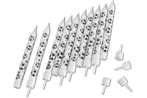 TIB HEYNE tib tib 11096 Fußball-Geburtstagskerze, Farbe Weiß/Schwarz, Einheitsgröße