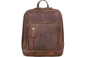 STILORD 'Walker' Skórzany Plecak dzienny Ma³y, solidny i elegancki 10,1-calowy pokrowiec na tablet Plecak Vintage wykonany z prawdziwej skóry, Kolor:¶redni br±z