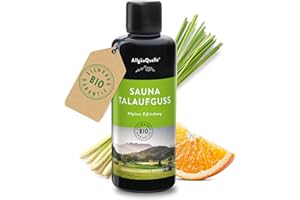 ‎ALLGÄUQUELLE NATURPRODUKTE AllgäuQuelle® Saunaaufguss mit 100% Bio Öle Erfrischung Lemongrass Orange Bergamotte 100ml