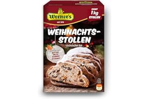 ‎WERNER'S Werner´s Weihnachtsstollen - sächsische Art - Backmischung für 1 kg Stollen, 6 Packungen pro Karton