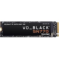 WD_BLACK SN770 NVMe SSD 1 TB (High-Performance Gaming SSD, PCIe Gen4, M.2 2280, Lesen 5.150 MB/s, Schreiben 4.900 MB/s) Schwa