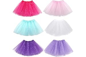 kilofly Ensemble de 6 tutu de ballet pour fille - Pour anniversaire, fête de princesse
