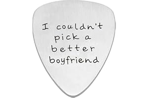 AGR8T Plettro per chitarra, San Valentino regali di compleanno Love i Couldn' t pick a Better Boyfriend (Argento)