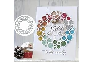 SZNILINDM Round Circles Layers Metal Die Cuts,Birthday Christmas Round Bubbles Cutting Dies Cut Stencils for DIY Scrapbooking Decorative Embossing Paper Scrapbooking Card Making