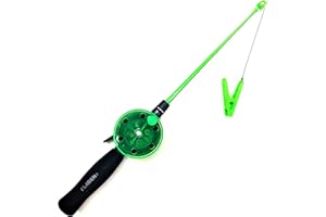 Mega Fishing Kinderangel Krebsangel 40cm - Kinder Strand & Urlaub Angel - Krebs & Krabben Rute - Schwarz/Grün/Pink