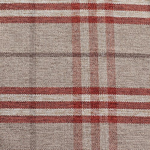 Just Contempo Archie Check Eyelet Lined Curtains, 46 x 90 Inches - Red