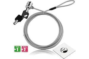 TIANXUAN Laptop Lock Security Lock Cable with Anchor Plate 2 Keys Adhesive Plate for PC Laptop Smart Phone ipad Tablet Macbook Electronic Products for Both Commercial and Private Security Needs
