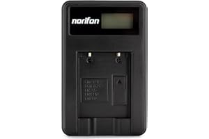 Norifon NP-45 LCD USB Caricatore per Fujifilm FinePix JX250, JX400, J38, J10, J20, JX520, JX580, JX300, JX680, JX370, JV200, JV100, JZ250, JZ100, JZ300, T550, T200, T300, XP60 Fotocamera e Altro