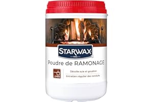 STARWAX Poudre de ramonage pour poêle et cheminée 1kg - Décolle suie et Goudron pour un entretien régulier des conduits