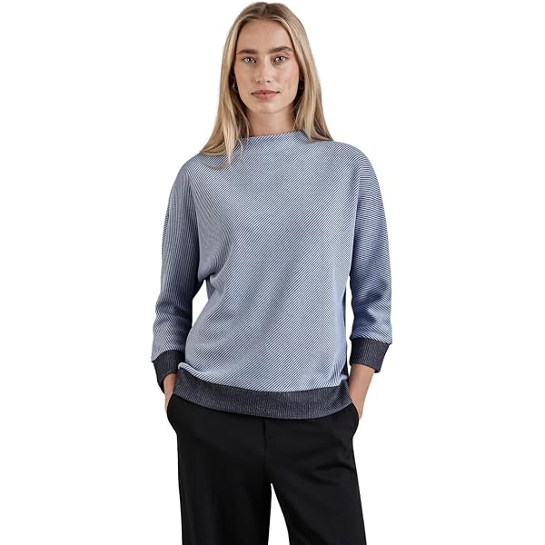 Street One BASIC - Maglietta a manica lunga - blau/turchese screziato