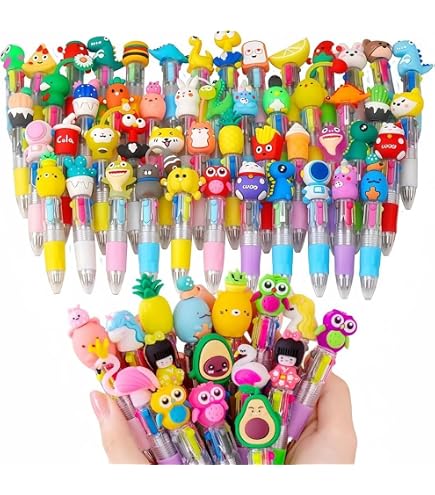 VICHOS Gadget Compleanno Bambina, 30 Pezzi Colorate Penne a Sfera per Regalini Compleanno Bambini Invitati, Regali Fine Festa Compleanno Bambino
