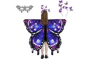 LYL. Ling Butterfly Wings for Girls, Butterfly Fairy Wings Kids, Halloween Costumes for Kids, Butterfly Costume for Girls