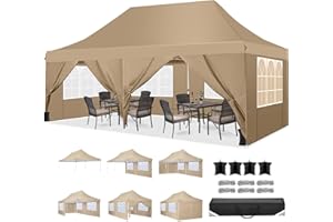 COBIZI Barnum Pliant 3x6m Tonnelle Pliante 3x6 Tonnelle de Jardin Exterieur Imperméable Professionnel Tente de Reception avec 6 Parois Latérales Tonnelle Tente UV 50+