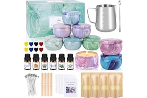 SACEMONTIC Candle Making Set - Candle Making Kit for Children and Beginners, Contains Beeswax, Essential, Dyes, and More DIY Candle Making Accessories